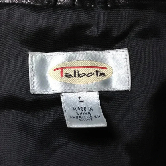 VINTAGE 1990's Talbot's Leather Coat; Large; Retro, Swagger, Eclectic Chic, warm - Picture 6 of 7